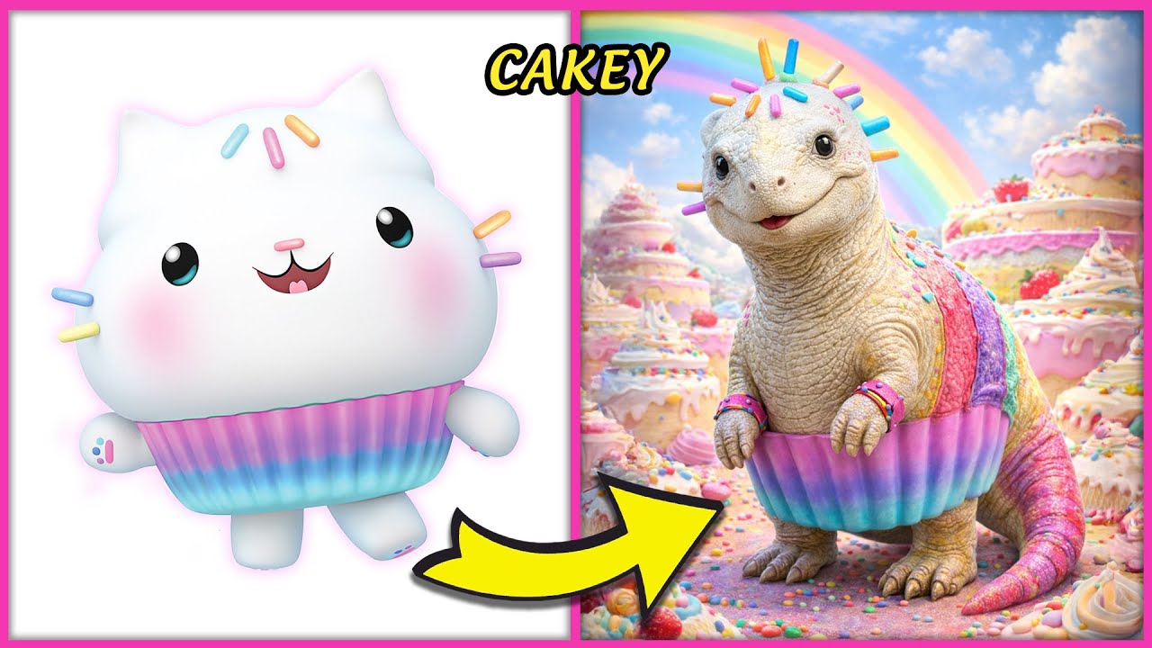 Персонажи кукольного домика Габби в образе динозавров 🦖🐱✨ ~ Издание «Что бы ты предпочла?» | Габб...