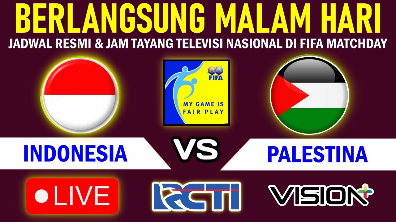  siaran langsung malam hari ini jadwal resmi timnas indonesia vs