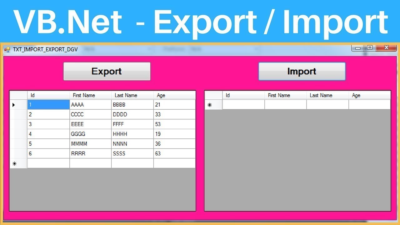 Export txt