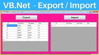 VB.NET - How To Import And Export Datagridview To Text File Using VB.Net [ With Source Code ]