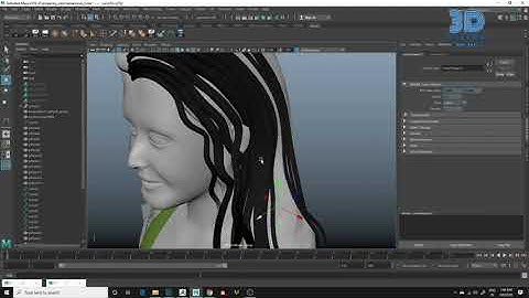 Hair Curve Warp Tutorial Part 2 in Maya Created By Pooja Chaudhary