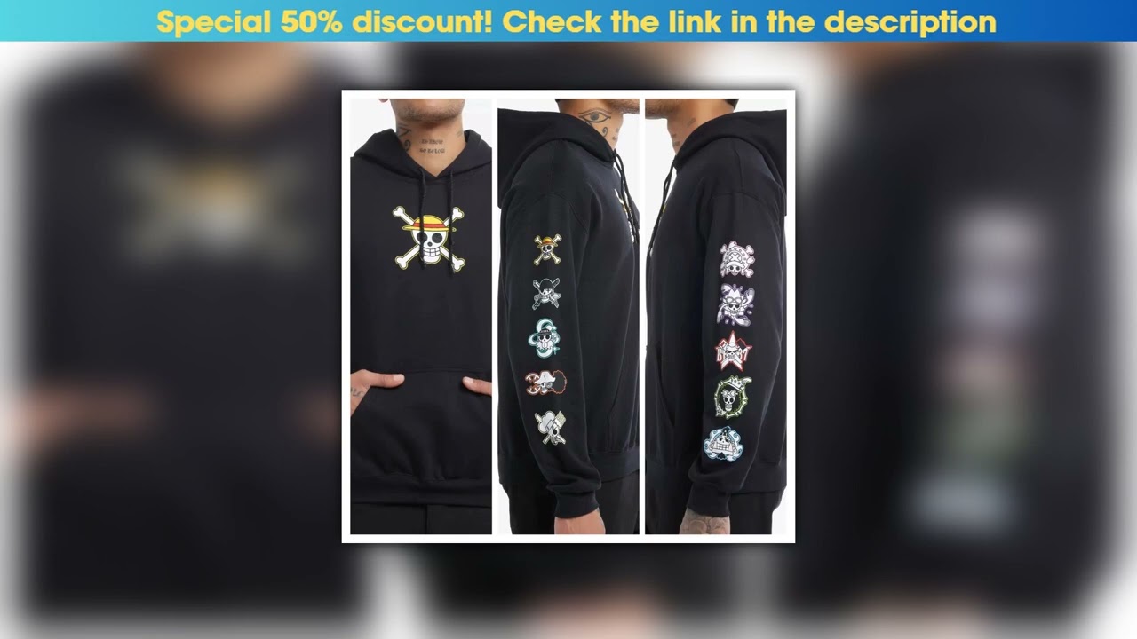 New Arrival One Piece Straw Hat Pirates Jolly Rogers Hoodie Men Fashion Trend Street Sports Sweater