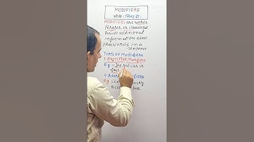 What Are Modifiers? | Types of Modifiers with Examples!