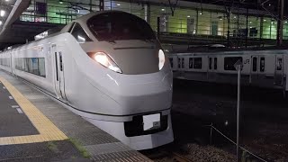 E657系K1編成651オマージュカラーが特急ひたち29号いわき行として勝田駅4番線を発車するシーン