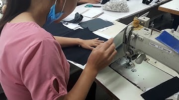 WELT POCKET MAKE WITH TEMPLATE WELT FUSING & POCKETING