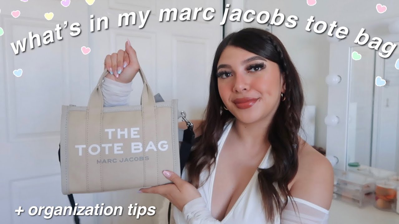 The Marc Jacobs Mini Jacquard Tote bag Unboxing & Whats In My Bag 