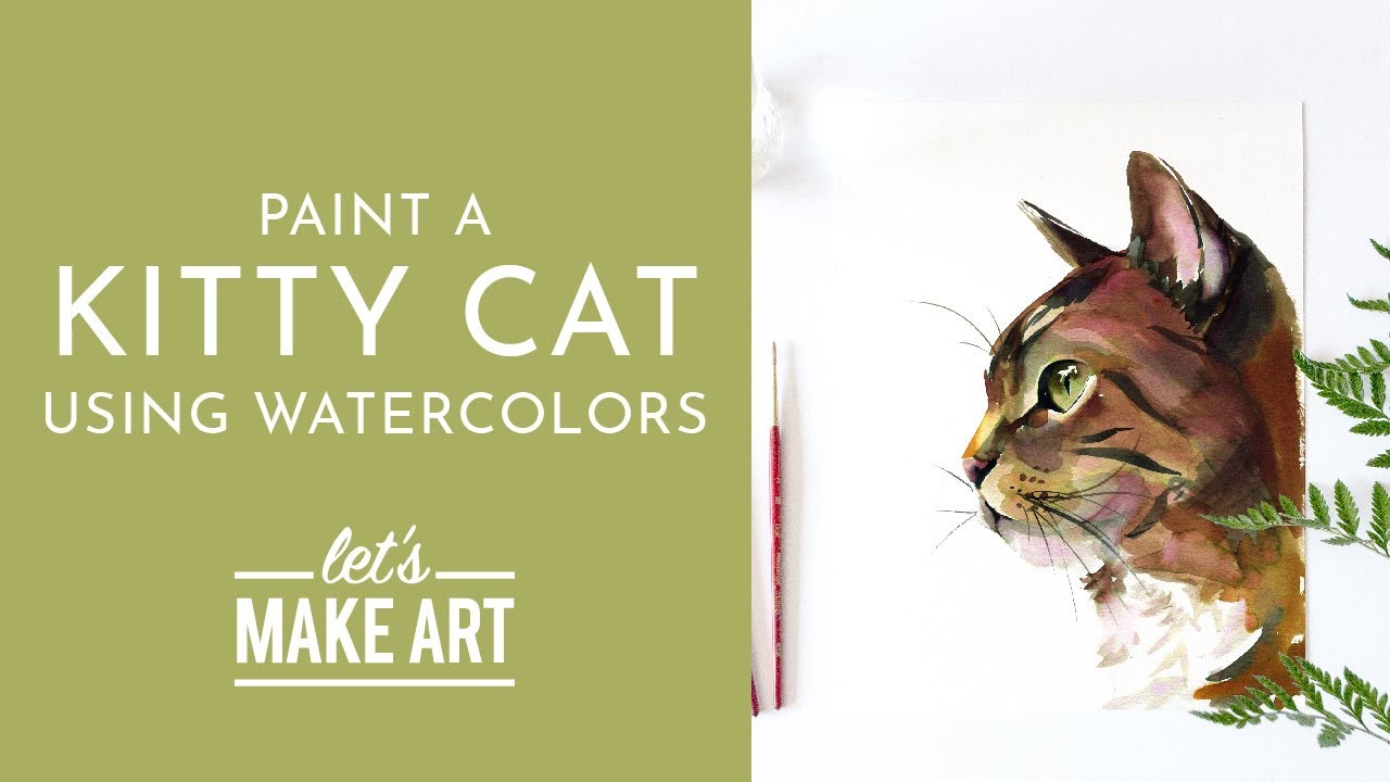 Kitty Cat - Watercolor Tutorial With Sarah Cray - Youtube