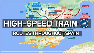 🚅 the HIGH-SPEED train lines in SPAIN 🇪🇸 #061 ⚠️ check video 154 with the 2024 edition of the map screenshot 4