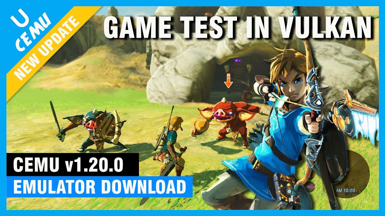 The Legend Of Zelda Breath Of The Wild Cemu V1 0 Gameplay Test Vulkan Youtube