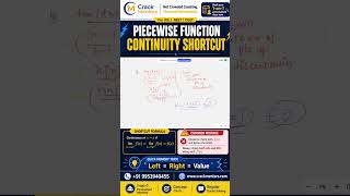 Piecewise Function Continuity Shortcut | JEE Maths