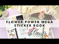 FLOWER POWER MEGA STICKER BOOK FLIP THOUGH | Happy Planner Cyber Week Sticker Book