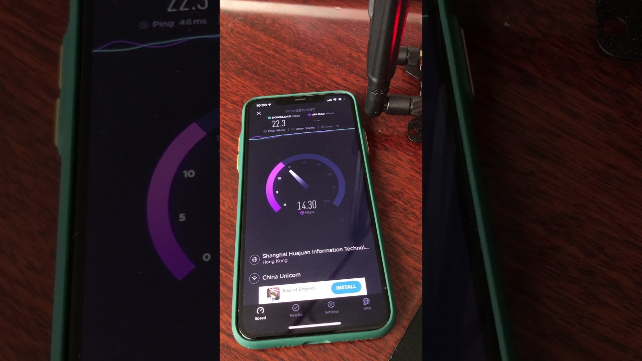 Cloud SIM CPE speed test WiFi & LAN