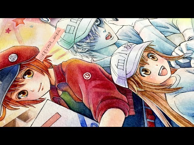 Watercolor Painting/はたらく細胞/Cells at Work [アナログ水彩イラストメイキング]