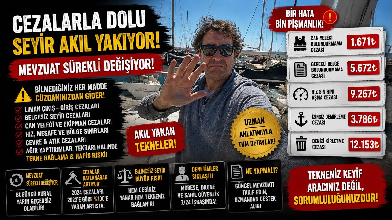 ⁣CEZALARLA DOLU 2026 nın İLK SEYİRİ #tekne #teknedeyaşam #teknebalıkçılığı #tekneturu #kamp #karavan