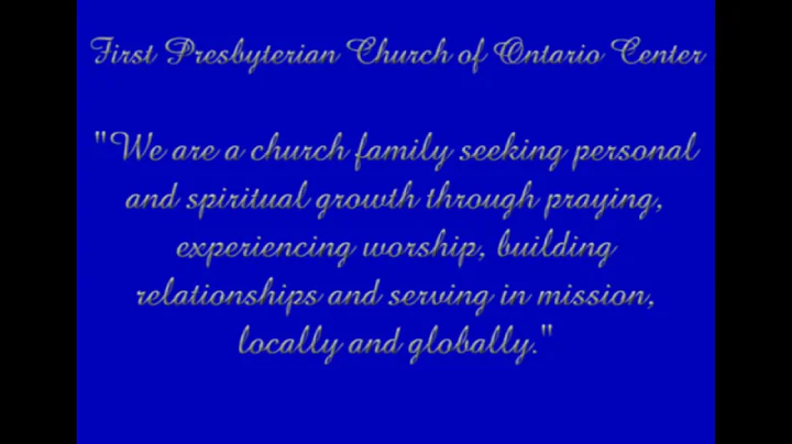 Sermon by the Elder Connie Franks.