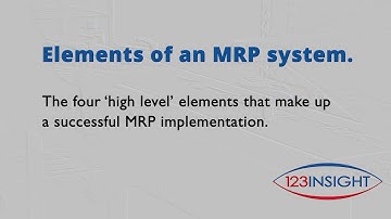 The elements of an MRP system