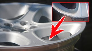 Как убрать бордюрку и царапины с диска | Реставрация колесных дисков
