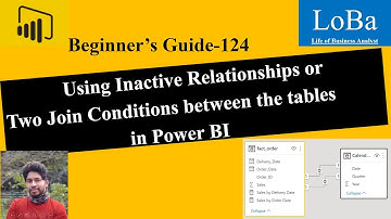 Power BI Using Inactive Relationships | Userelationship in  PBI | Two Join Conditions between tables