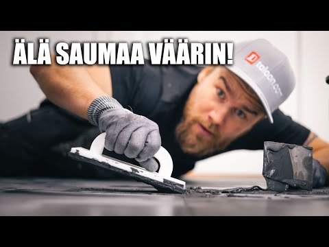 Lattialaattojen saumaus -