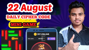 hamster kombat daily cipher code 22 August | hamster kombat mini game 22 August |  @TECHWITHROHU2