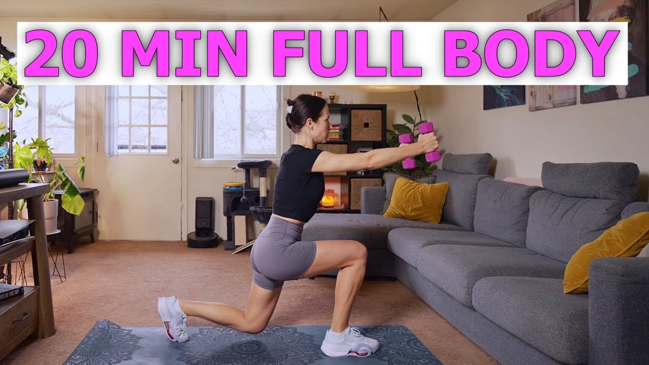 20 MIN FULL BODY WORKOUT | Light Weight Dumbbells - Apartment Friendly ...