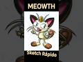 Mi versión de MEOWTH #sketchrapido en #tinta #lapicesdecolores #howtodraw #pokemon #meowth