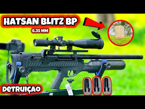 HATSAN BLITZ BP 6.35 MM DESTRUIÇÃO A LOGA DISTÂNCIA ,VOCÊ JÁ VIU ,SLUG L&M