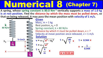 Numerical 8 Chapter 7 Physics Class 11 | Oscillations | 1st Year KPK Syllabus | Study With ME
