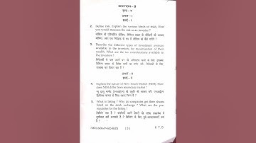 m .com 2nd semester exam 2023  Mdu University of Rohtak Investment management #viral #youtube #exam