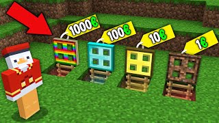 1000€ VS 100€ VS 10€ VS 1€ FALLTÜREN KAUFEN in Minecraft RP!