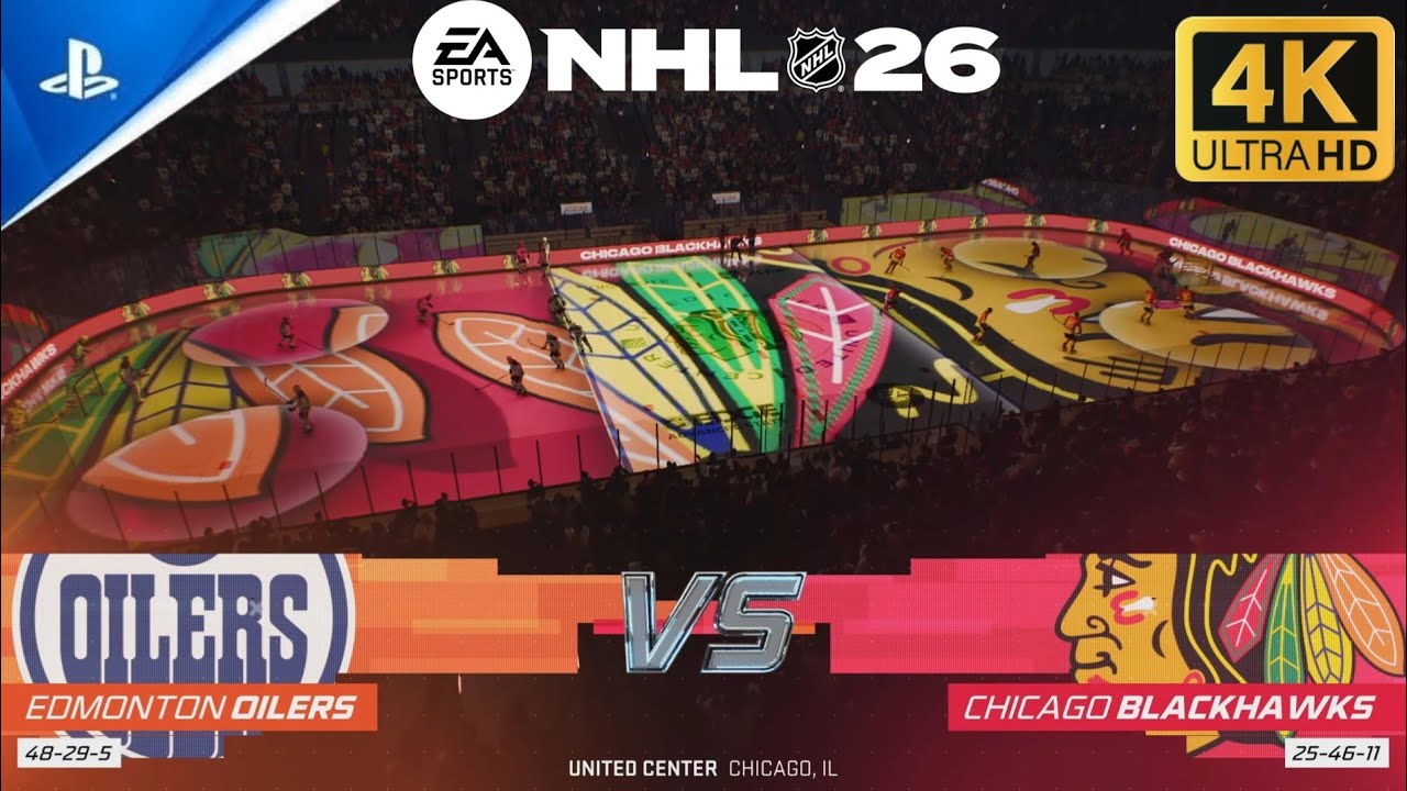 NHL 26 (PS5 Pro) | Edmonton Oilers vs Chicago Blackhawks - Full Match ...