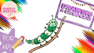 How to draw a caterpillar | Simply sketch #drawing #learntodraw #caterpillar #howtodraw