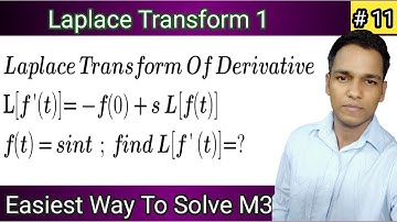 #13 Laplace Transforms Of Derivatives | Laplace Transform 1 Hindi | Engineering Mathematics 3 | M3