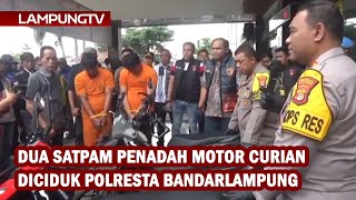 Dua Satpam Penadah Motor Curian Diciduk Polresta Bandarlampung