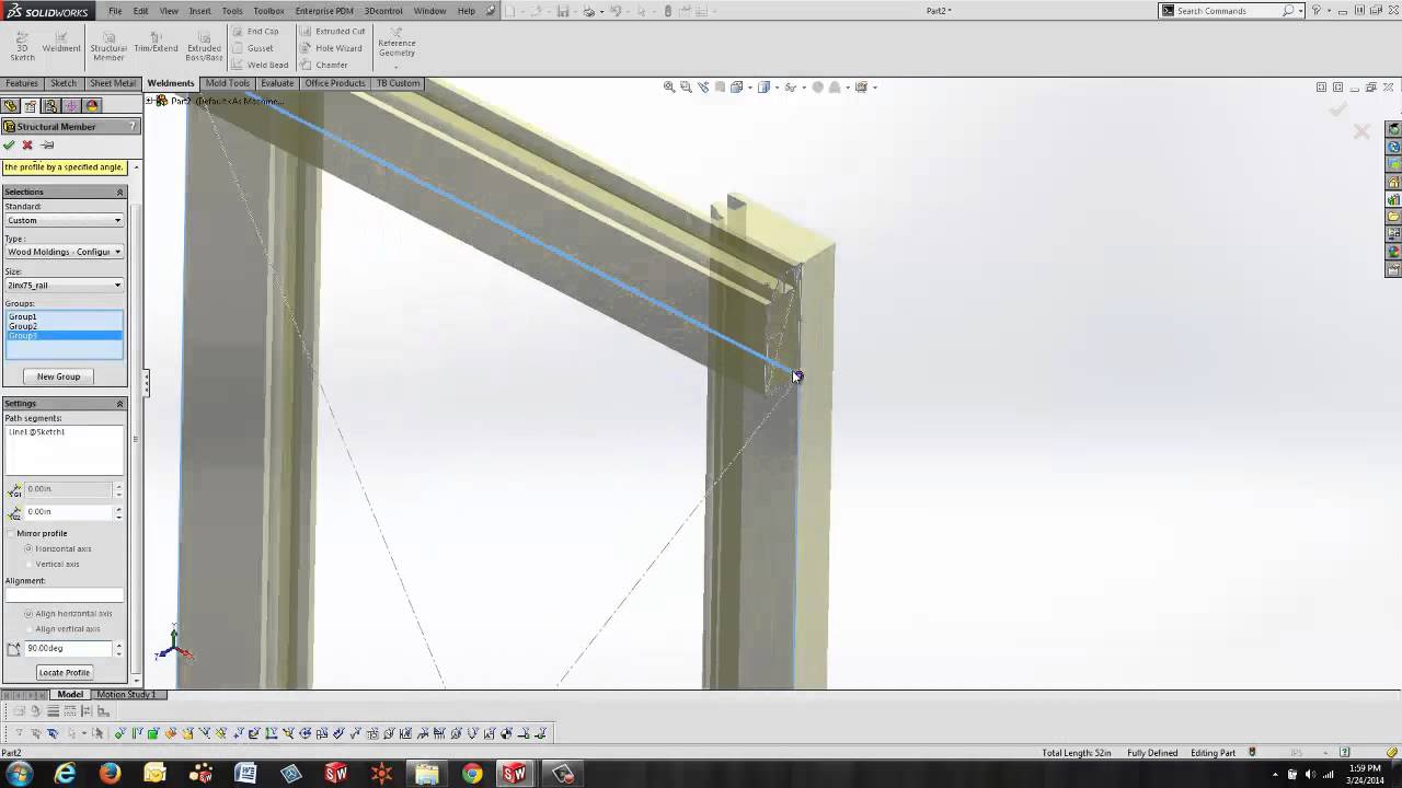 SOLIDWORKS 2014 – Weldment Profiles - YouTube