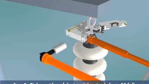 Suspension Insulator Leakage Current Sensor Installation Animation