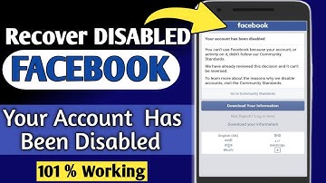 How To Recover Disabled Facebook Account 2022 | Your Account Has Been Disabled Problem Solution 2022