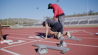 Coach John Bolton coaching a basic block set up