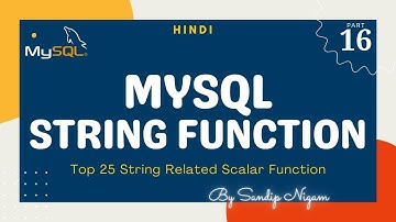 String Function in MySQL in Hindi | Scalar Function in MySQL   #16