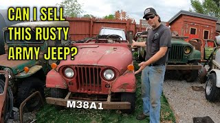Dragging this rusty old M38A1 army Jeep out to sell!