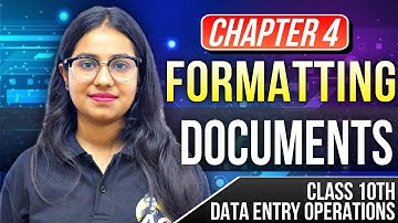 Lesson- 4  Data Entry 10th (NIOS) |Formatting Documents English Medium | full lesson with notes