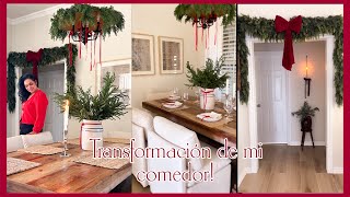 CAMBIOS EN MI HOGAR + DECORACIÓN DE NAVIDAD DE MI COMEDOR🎄2025 