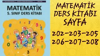 5.SINIF MATEMATİK MEB YAYINLARI SAYFA 202-203-205-206-207-208 // MATEMATİK DERS KİTABI