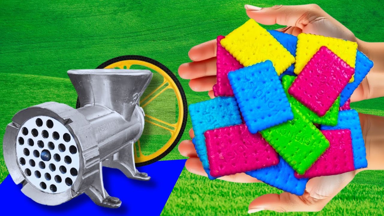 Colorful Cookie vs Meat Grinder – The Ultimate Test!