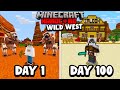 I Survived 100 Days in the WILD WEST in Minecraft Hardcore...