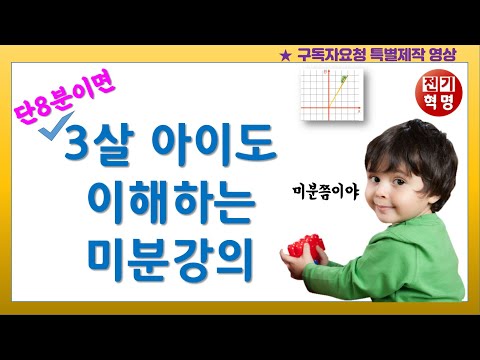 3살 아이의 이해를 목표로 만든 미분강의(단8분), 도함수