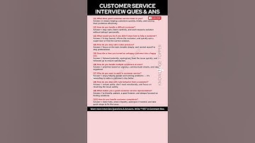 Customer Service Interview Questions and Answers | Customer Support Interview Questions and Answers