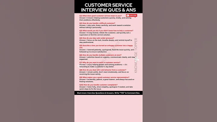 Customer Service Interview Questions and Answers | Customer Support Interview Questions and Answers