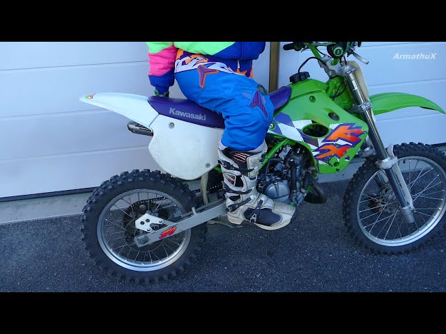 Kawasaki KX80 2-Stroke 1997 Coldstart Soundcheck & Ride | Raw