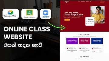 How to Create Online Class Website with Zoom - Sinhala Tutorial